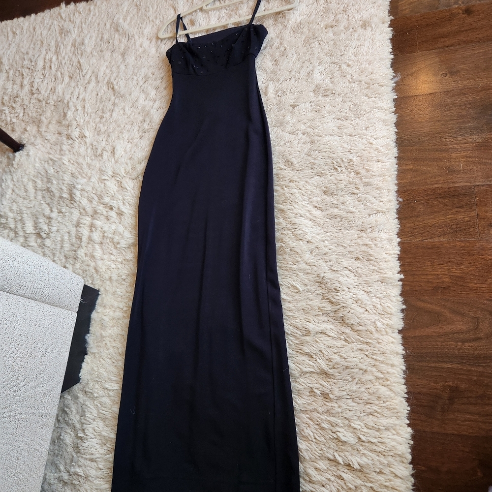 Black Spaghetti Strap Sheath Dress